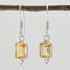 Chloe Yellow Dangle Earrings with Stylish Gemstone