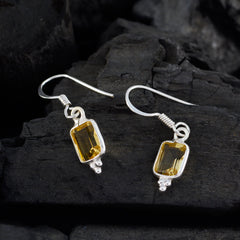 Chloe Yellow Dangle Earrings with Stylish Gemstone