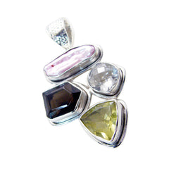 Claire Chunky Pendant Jewelry with Colorful Gemstones