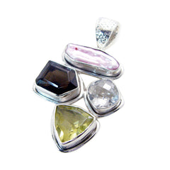 Claire Chunky Pendant Jewelry with Colorful Gemstones