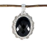 Fernanda Chunky Statement Jewelry Pendant with Gemstone Black Onyx Black Black