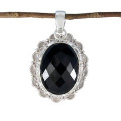 Fernanda Chunky Statement Jewelry Pendant with Gemstone Black Onyx Black Black