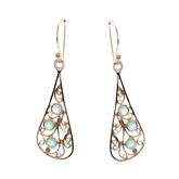 Claire Blue Featherlight Earrings for Stunning Style Chalcedony Blue Dangle