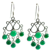 Claire Green Dangle Earrings for Everyday Glam Green Onyx Green Dangle