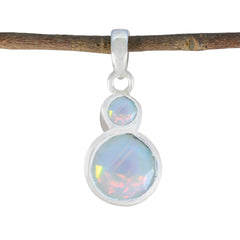 Claire White Feminine Dainty Pendant Opal White White