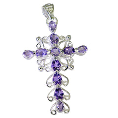 Clara Purple Armor Pendant - Stunning Silver Jewelry