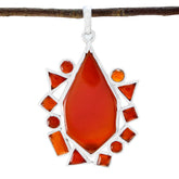 Clara Red Glamorous Statement Pendant Red onyx Red Red
