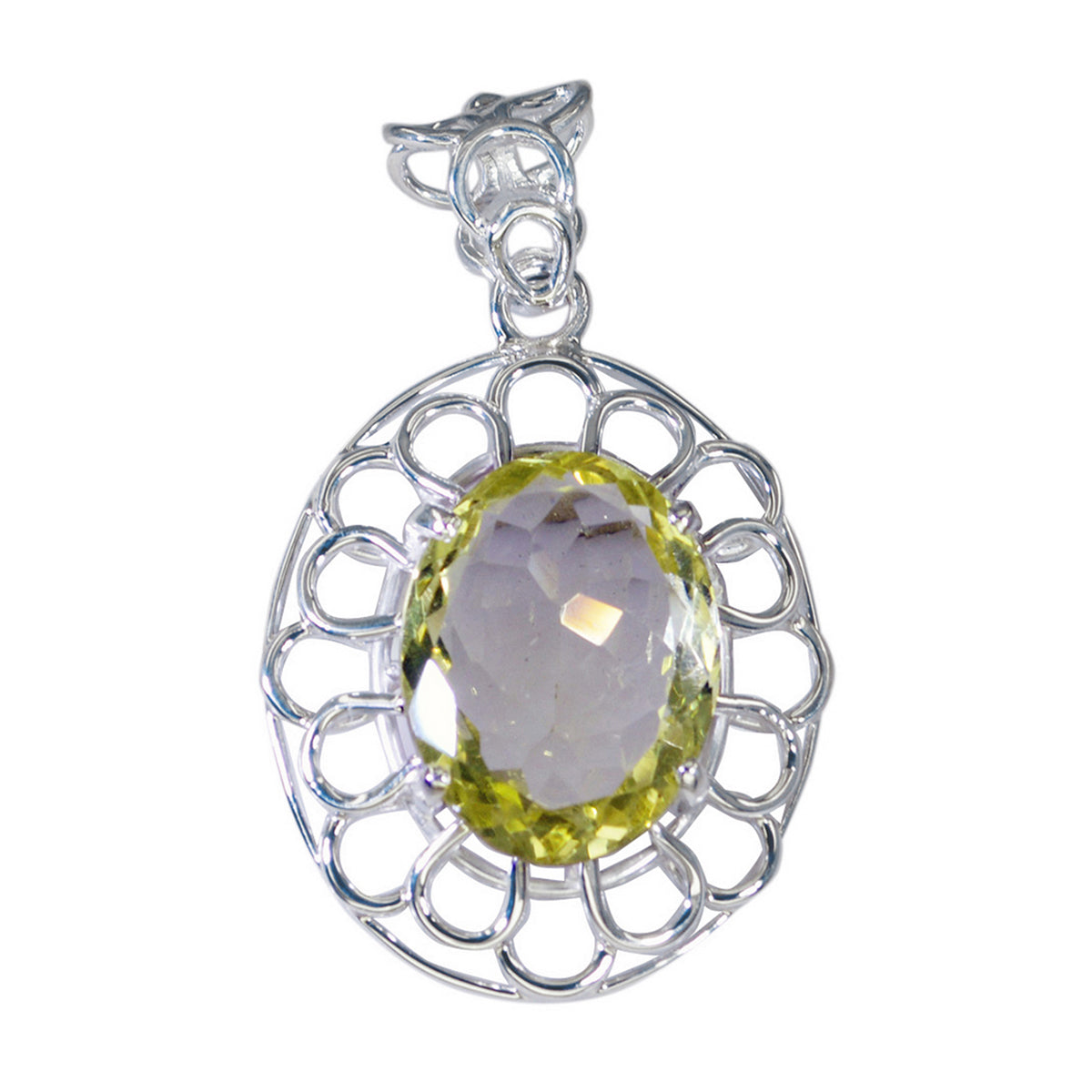 Clara Yellow Pendant Necklace - Stylish Gemstone Jewelry Lemon Quartz Yellow Yellow