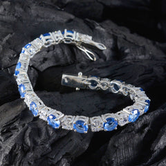 Anna Classic Blue Tennis Bracelet for Everyday Glam