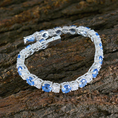 Anna Classic Blue Tennis Bracelet for Everyday Glam