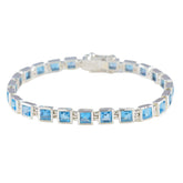 Olivia Classic Blue Tennis Bracelet for Glamorous Style Blue Topaz Blue