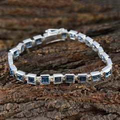 Riley Classic Blue Tennis Bracelet for Glam Style