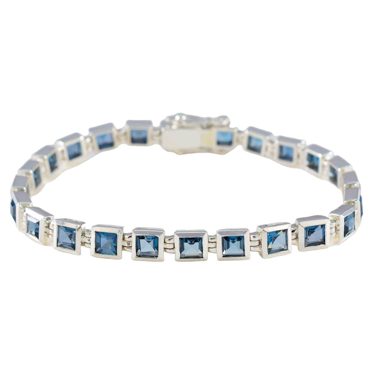 Riley Classic Blue Tennis Bracelet for Glam Style Blue Topaz Blue