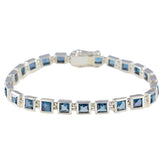 Riley Classic Blue Tennis Bracelet for Glam Style Blue Topaz Blue