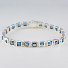 Riley Classic Blue Tennis Bracelet for Glam Style