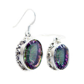 Ji-eun Classic Gemstone Earrings for Everyday Glam Mystic Quartz multicolor Dangle