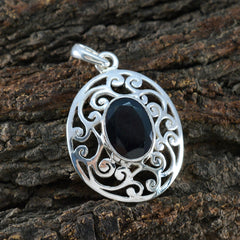 Emily Classic Gemstone Pendant in Silver Design