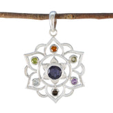 Marie Classic Gemstone Pendant for Everyday Elegance Multi Stone multicolor Multicolor