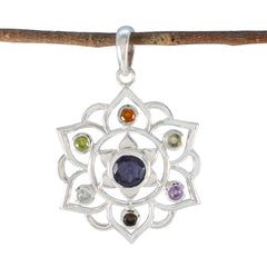 Marie Classic Gemstone Pendant for Everyday Elegance Multi Stone multicolor Multicolor