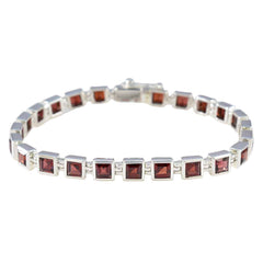 Penelope Classic Red Tennis Bracelet for Everyday Glam Garnet Red