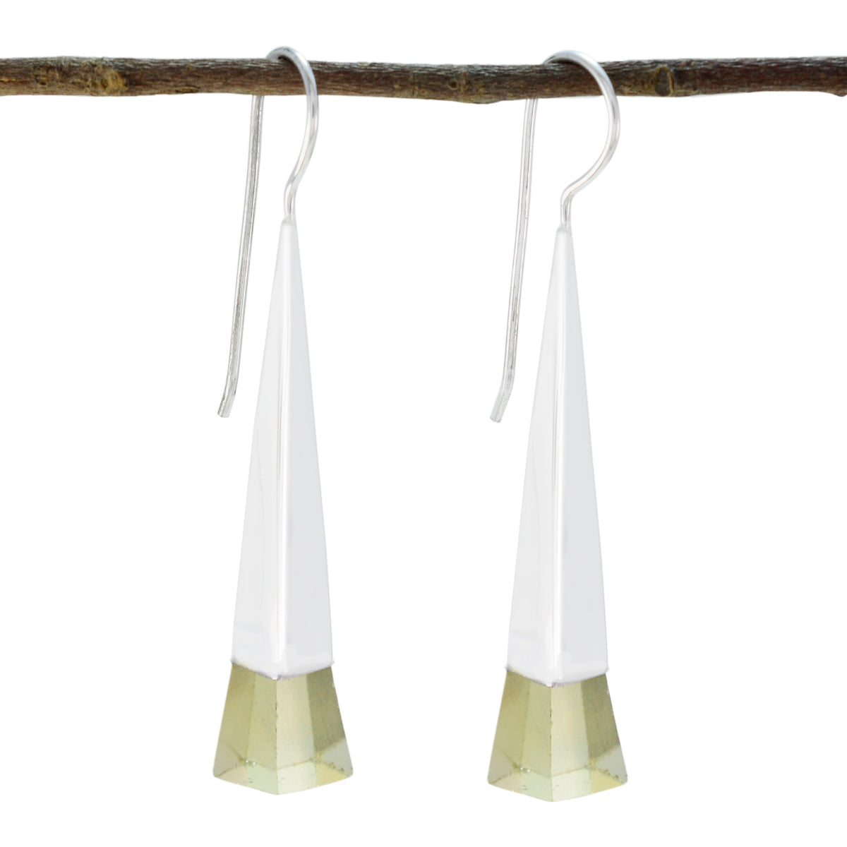 Genesis Classic Solitaire Dangle Earrings for Elegance Lemon Quartz Yellow Dangle