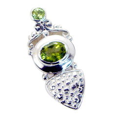 Carla Green Gemstone Pendant Elegant Silver Jewelry