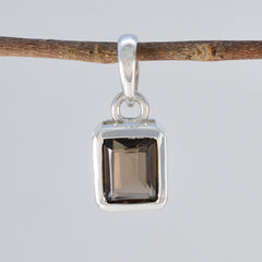 Aria Brown Eternity Pendant with Silver Frame