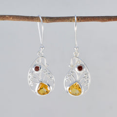 Emilia Colorful Gemstone Earrings in Silver Design