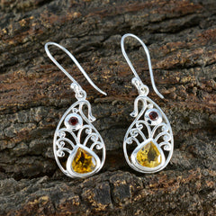 Emilia Colorful Gemstone Earrings in Silver Design