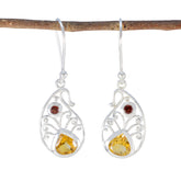 Emilia Colorful Gemstone Earrings in Silver Design Multi multicolor Dangle