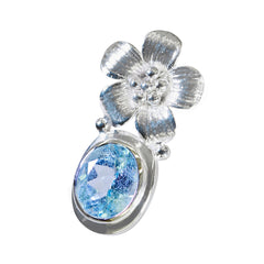 Amanda Colorful Gemstone Pendant with Floral Design