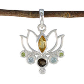 Aaliyah Colorful Gemstone Pendant for Everyday Style Multi Stone multicolor Multicolor