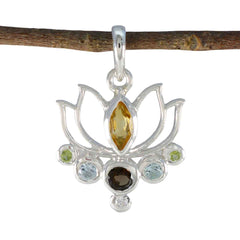 Aaliyah Colorful Gemstone Pendant for Everyday Style Multi Stone multicolor Multicolor