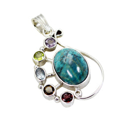 Carolina Colorful Indian Gemstone Pendant - Elegant Shine