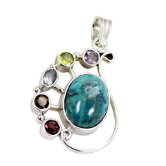 Carolina Colorful Indian Gemstone Pendant - Elegant Shine
