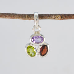 Li Lee Colorful Pendant Necklace with Gemstones
