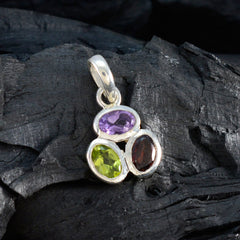 Li Lee Colorful Pendant Necklace with Gemstones