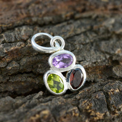 Li Lee Colorful Pendant Necklace with Gemstones