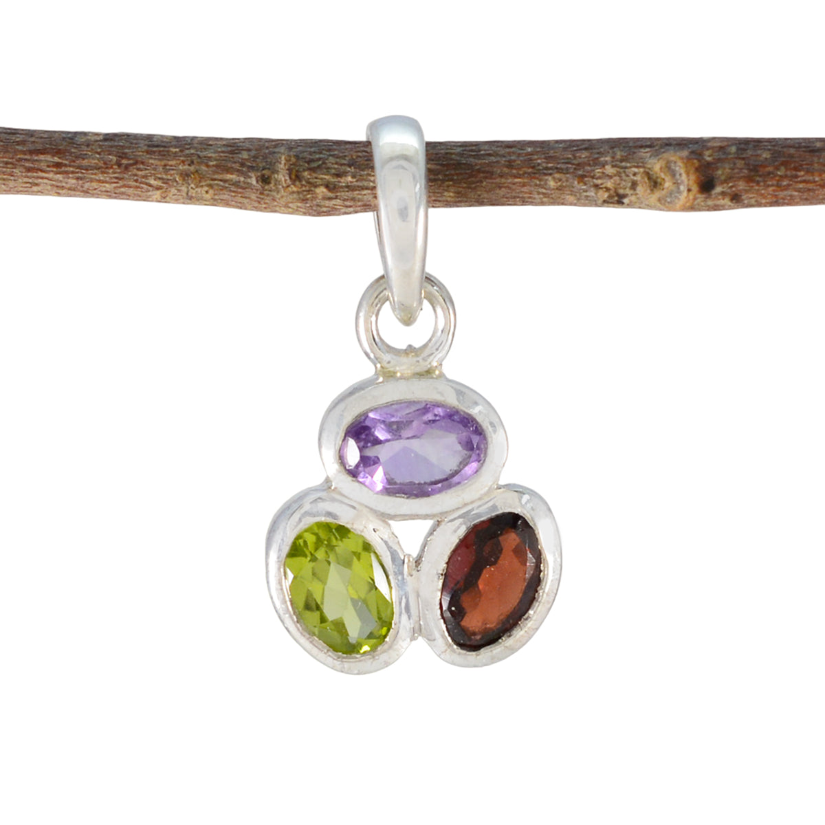 Li Lee Colorful Pendant Necklace with Gemstones Multi Stone multicolor Multicolor