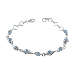Eleanor Comfort Fit Featherlight Bracelet with Gemstones Blue Topaz Blue
