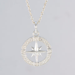 Yasmine Sophisticated Slim Pendant Compass Design