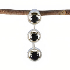 Leah Contemporary Gemstone Necklace - Elegant Pendant Black Onyx Black Black
