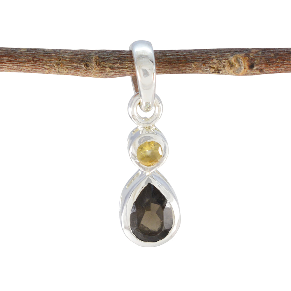 Yan Contemporary Minimalist Pendant with Gemstones Multi Stone multicolor Multicolor