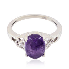 Haruka Contemporary Purple Solitaire Ring Amethyst Purple