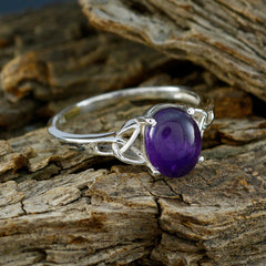 Haruka Contemporary Purple Solitaire Ring