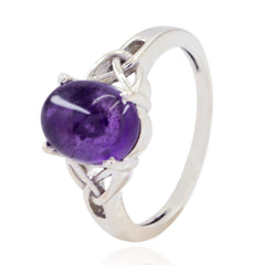 Haruka Contemporary Purple Solitaire Ring