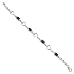 Lucy Dainty Black Bracelet for Everyday Elegance Black Onyx Black