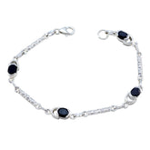 Eliza Dainty Black Links Bracelet for Everyday Glam Black Onyx Black
