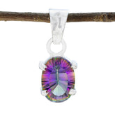 Natalia Dainty Fashion Jewelry Pendant with Gemstone Mystic Quartz multicolor Multicolor