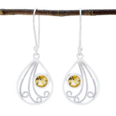 Lea Dainty Gemstone Earrings for Women - Everyday Elegance Citrine Yellow Dangle